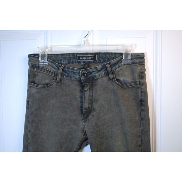 Brockenbow Emma Skinny Med Waist Women's Jeans Army Cloud Size 30 - Picture 4 of 7